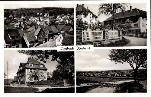 Ak Limbach in Baden Odenwald, Panorama vom Ort, Straßenpartie