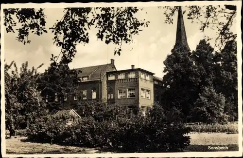 Ak Sonsbeck Nordrhein Westfalen, St. Gerebernus Hospital, Gebäude, Kirche