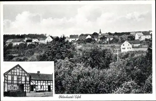 Ak Ohlenhard in der Eifel, Gasthaus Müller, Blick auf den Ort