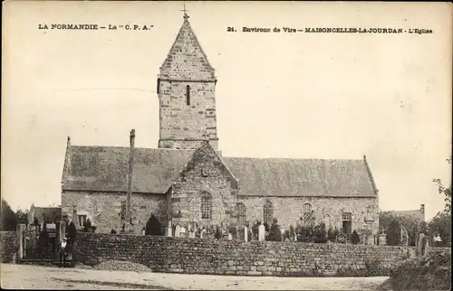 Ak Maisoncelles la Jourdan Calvados, L'Eglise