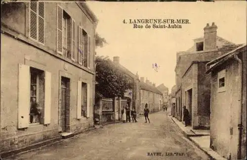 Ak Langrune sur Mer Calvados, Rue de Saint Aubin