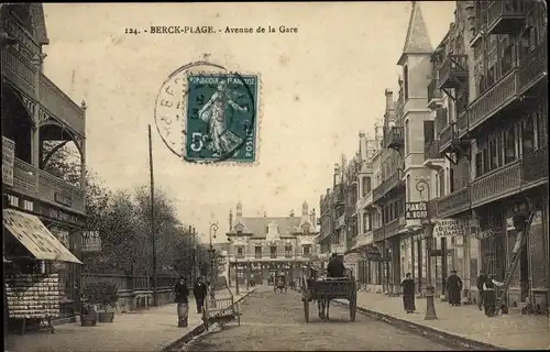 Ak Berck Plage Pas de Calais, Avenue de la Gare