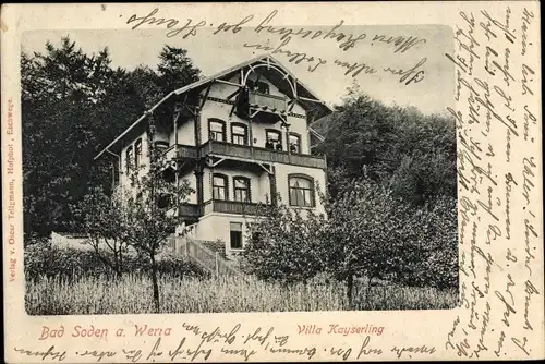 Ak Bad Sooden Allendorf an der Werra Hessen, Villa Kayserling