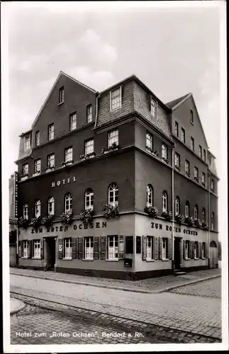 Ak Bendorf am Rhein, Hotel zum roten Ochsen, Bes. Wilhelm Wagner, Hauptstraße 63