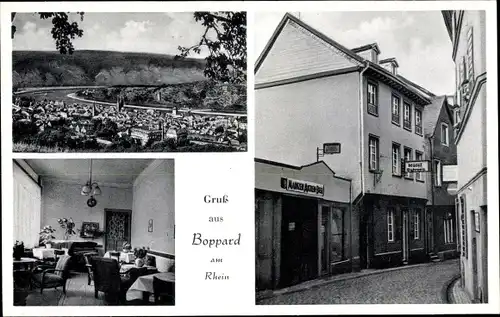 Ak Boppard am Rhein, Hotel Behrens, Innenansicht, Totalansicht, Steinstraße 16