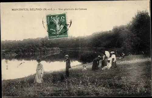 Ak Montreuil Belfroy Maine et Loire, Vue generale du Coteau