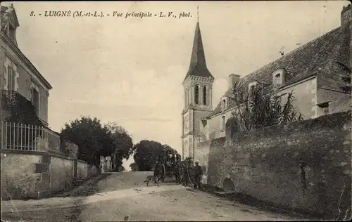 Ak Luigné Maine et Loire, Vue Principale