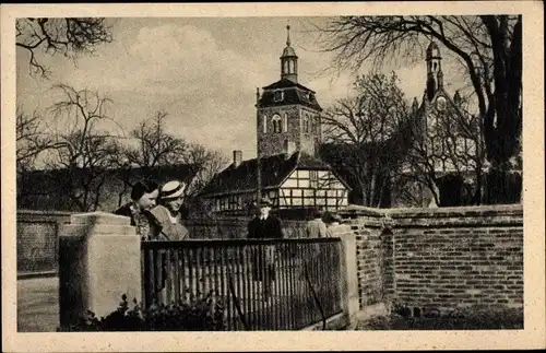 Ak Luckenwalde in Brandenburg, Marktturm und Johanniskirche