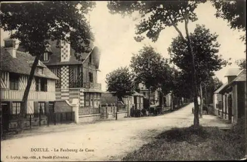 Ak Dozulé Calvados, Le Faubourg de Caen