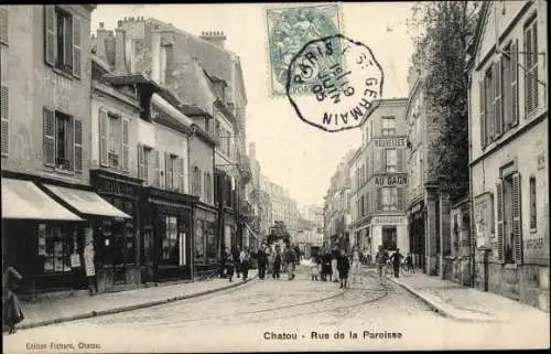 Ak Chatou Yvelines, Rue de la Paroisse