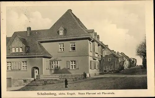 Ak Scheibenberg im Erzgebirge, Neues Pfarramt, Pfarrstraße