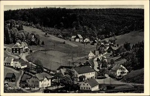 Ak Oberlochmühle Deutschneudorf im Erzgebirge, Gesamtansicht