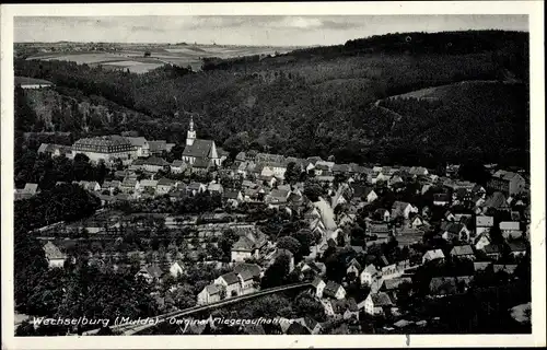 Ak Wechselburg in Sachsen, Fliegeraufnahme