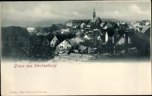 Ak Wechselburg in Sachsen, Panorama