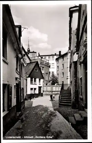 Ak Lüdenscheid im Märkischen Kreis, Altstadt, Goldene Ecke