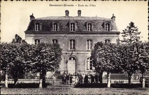 Ak Caumont L´Éventé Calvados, Ecole des Filles