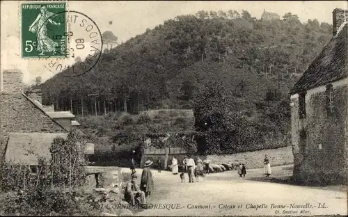 Ak Caumont Calvados, Coteau et Chapelle Bonne Nouvelle