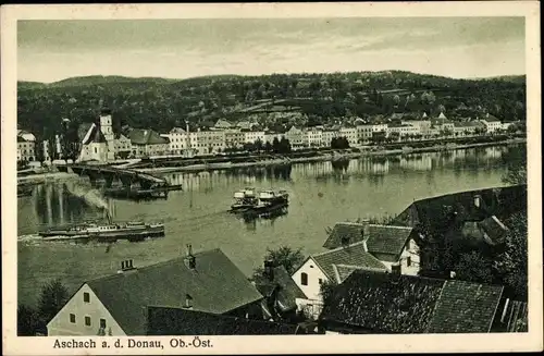 Ak Aschach an der Donau Oberösterreich, Donaupartie