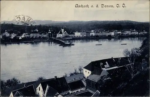 Ak Aschach an der Donau Oberösterreich, Donaupartie