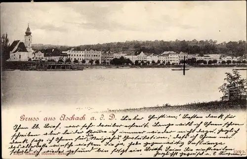 Ak Aschach an der Donau Oberösterreich, Donaupartie