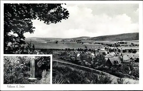 Ak Föhren in Rheinland Pfalz, Gesamtansicht, Wasserfall
