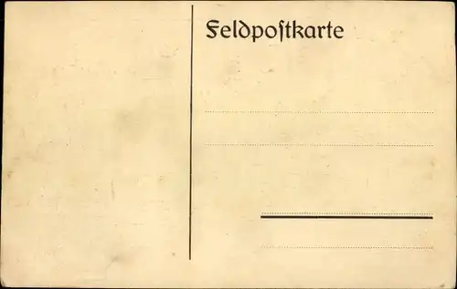 Künstler Ak Deutsche Soldaten, Verwundeter auf einer Bahre, Pferde, I WK