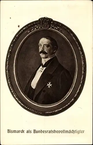 Ak Fürst Otto von Bismarck, Portrait als Bundestagsgesandter