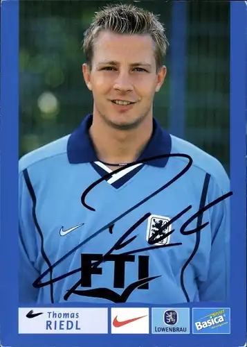 Autogrammkarte Fußballer Thomas Riedl, TSV 1860 München