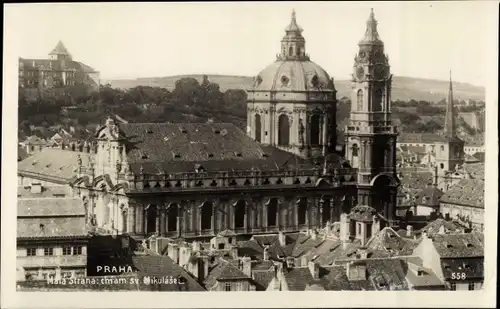 Ak Praha Prag Tschechien, Mala Strana, chram sv. Mikulase