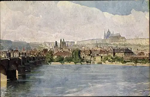 Ak Praha Prag, Panorama vom Hradschin