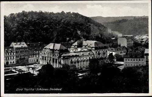 Ak Teplice Šanov Teplitz Schönau Region Aussig, Steinbad