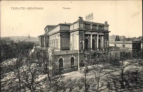 Ak Teplice Šanov Teplitz Schönau Region Aussig, Theater