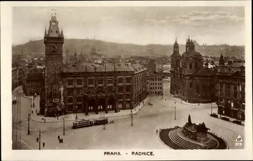 Ak Praha Prag, Radnice, Rathaus