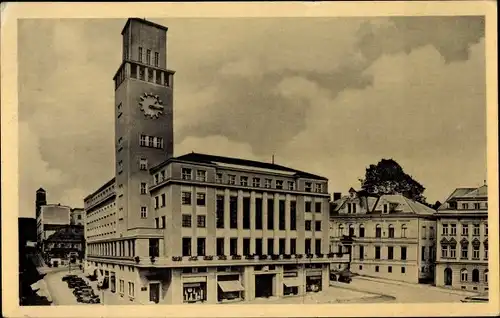 Ak Jablonec nad Nisou Gablonz an der Neiße Region Reichenberg, Nova radnice, Rathaus