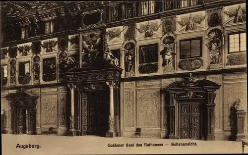 Ak Augsburg in Schwaben, Goldener Saal des Rathauses