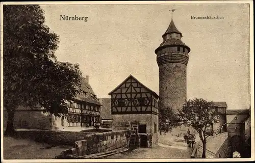 Ak Nürnberg in Mittelfranken, Brunnenhäuschen