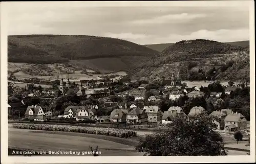 Ak Amorbach im Odenwald Unterfranken, Ort vom Beuchnerberg gesehen