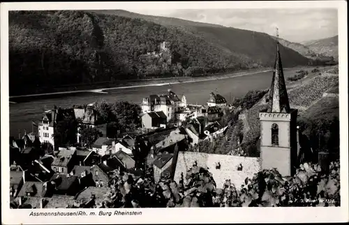 Ak Assmannshausen Rüdesheim am Rhein, Burg Rheinstein