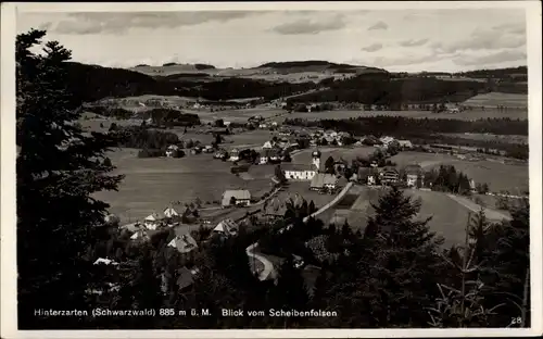 Ak Hinterzarten im Schwarzwald, Blick vom Scheibenfelsen