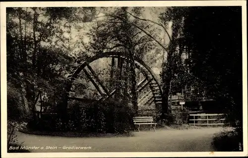 Ak Bad Münster am Stein Ebernburg, Gradierwerk, Parkpartie