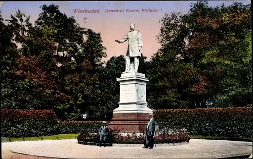 Ak Wiesbaden in Hessen, Denkmal Kaiser Wilhelm I.