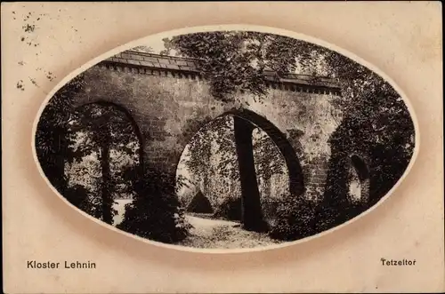 Passepartout Ak Kloster Lehnin in der Mark, Tetzeltor