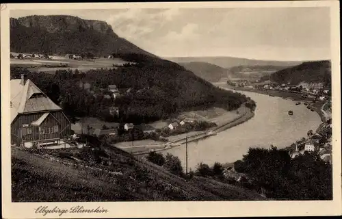 Ak Bad Schandau an der Elbe, Lilienstein