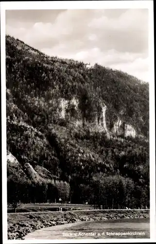 Ak Marquartstein im Chiemgau, Schnappenkirchlein v. Achental gesehen