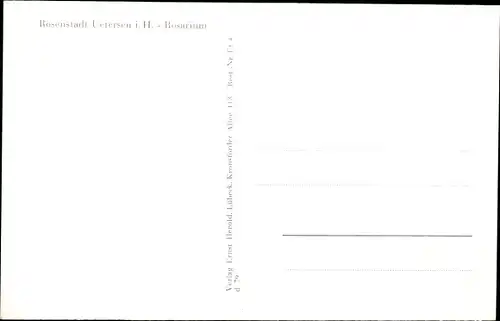 Ak Uetersen in Holstein, Rosarium