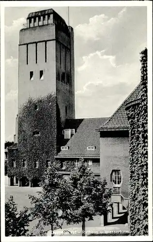 Ak Delmenhorst in Niedersachsen, Rathaus und Wasserturm