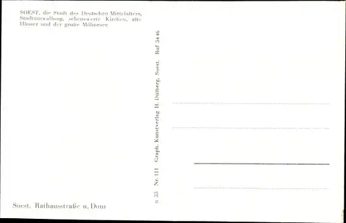 Ak Soest in Nordrhein Westfalen, Altstadtpartie, Kirche, Hotel