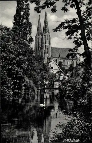 Ak Soest in Nordrhein Westfalen, Blick zur Kirche