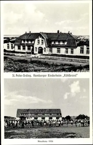 Ak Nordseebad Sankt Peter Ording, Hamburger Kinderheim Köhlbrand, Neubau 1956