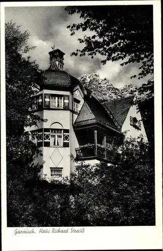 Ak Garmisch Partenkirchen in Oberbayern, Haus Richard Strauß